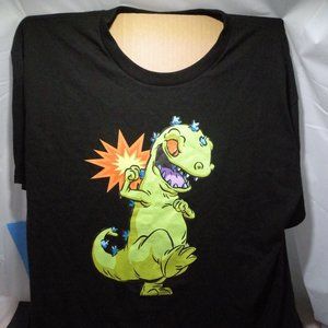 Mens LARGE. Neff x Rugrats Reptar T-shirt Black Sk